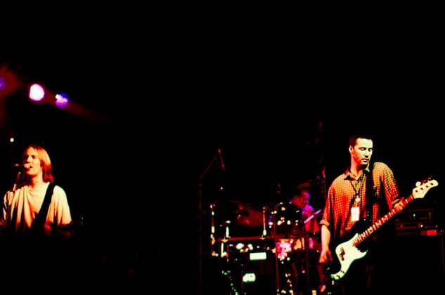 Concert Dogstar with Keanu Reeves right on bass, left Bret Domrose in Metropol, voc, b, music, rock, actor, actor, film, Copyright: xPOP-EYE Morlokx 00001338_00001338