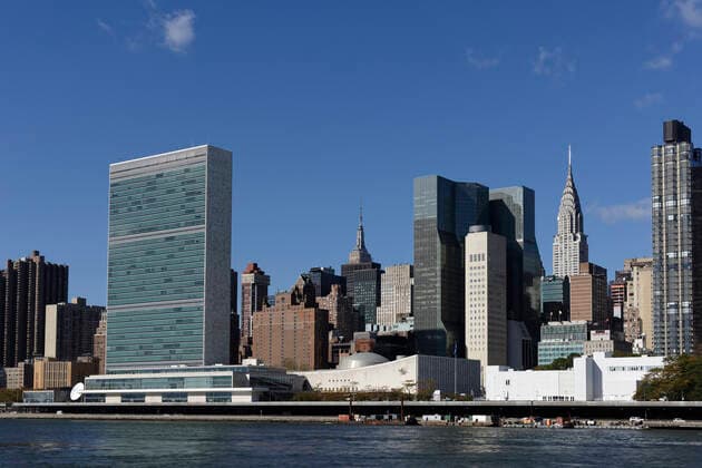 Architektur von Kevin Roche manhattan,new york city,uno-hauptquartier *** manhattan,new york city,UN headquarter h6k-h4e