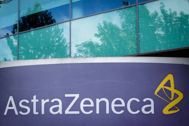 (200518) -- LUTON, May 18, 2020 (Xinhua) -- Photo taken on May 18, 2020 shows a logo in front of AstraZeneca s building in Luton, Britain. The Oxford University has confirmed a global licensing agreement with AstraZeneca, which will make 30 million vaccine doses available to Britain by September if the trials are successful, as part of an agreement for 100 million doses in total, said British Secretary of State for Business, Energy and Industrial Strategy Alok Sharma. (Photo by Tim Ireland Xinhua) BRITAIN-LUTON-COVID-19-VACCINE 