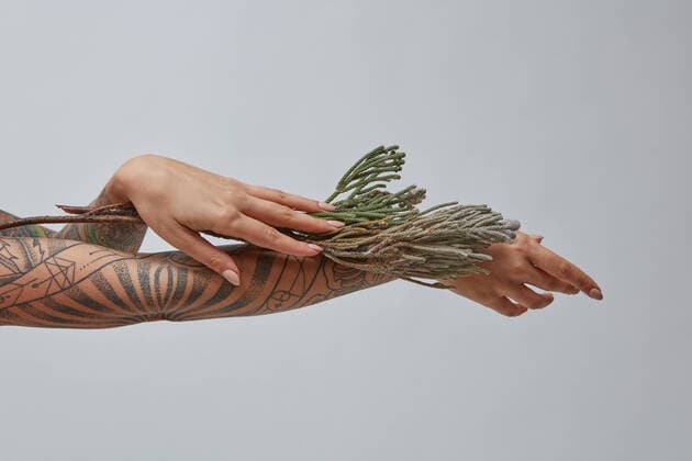hand,tattoo mcp-lap,model released, Symbolfoto