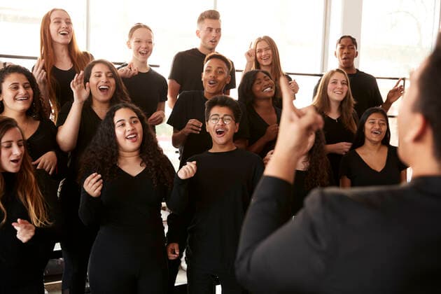 singing,choir,choral conductor mmq-x2j,model released, Symbolfoto