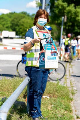 Campaign for the citizens petition Radentscheid Nürnberg 2020 for a safe coexistence at the Volksfestplatz Nürnberg, 21 05 2020 Foto:xD.xAnoraganingrumx xFuturexImage