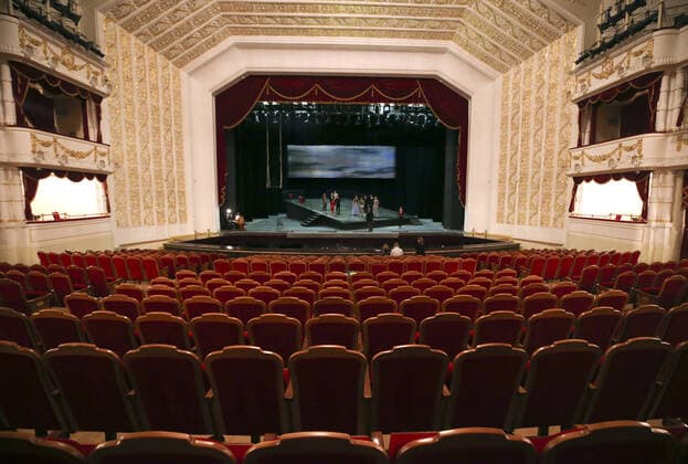 MINSK, BELARUS - MAY 22, 2020: Dancers of the National Academic Bolshoi Opera and Ballet Theater of the Republic of Belarus during a rehearsal of the ballet production of Giacomo Puccini s Le Villi at Belarus Bolshoi Opera and Ballet Theater. Natalia Fedosenko TASS  TS0DA00A