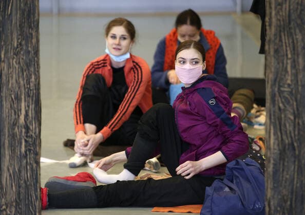 MINSK, BELARUS - MAY 22, 2020: Dancers of the National Academic Bolshoi Opera and Ballet Theater of the Republic of Belarus during a rehearsal of the ballet production of Edvard Grieg s Peer Gynt staged by Sergei Mikel at the small stage of Belarus Bolshoi Opera and Ballet Theater; the ballet is scheduled to premiere on September 8, 2020. Natalia Fedosenko TASS  TS0DA015