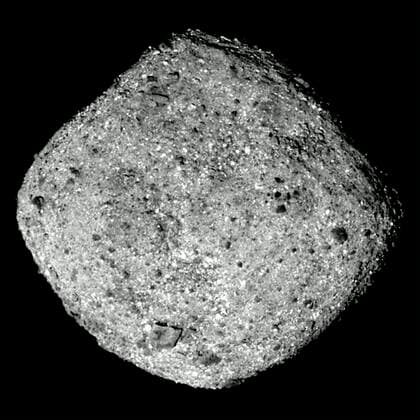 Kennedy Space Center SOL SYSTEM - 03 Dec 2018 - NASAis Origins, Spectral Interpretation, Resource Identification, Security-Regolith Explorer (OSIRIS-REx) spacecraft completed its 1.2 billion-mile (2 billion-kilometer) journey to arrive at the asteroid Bennu late Monday 03 Dec 2018. The spacecraft executed a maneuver that transitioned it from flying toward Bennu to operating around the asteroid. Now, at about 11.8 miles (19 kilometers) from Bennuis Sun-facing surface, OSIRIS-REx will begin a preliminary survey of the asteroid. The spacecraft will commence flyovers of Bennuis north pole, equatorial region, and south pole, getting as close as nearly 4 miles (7 kilometers) above Bennu during each flyover Goddard University of Arizona, United  EP_atl 