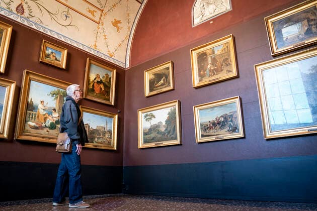 Birger Petersen is taken in Thorvaldsens Museum, which reopens after coronation in Copenhagen, Tuesday, May 26, 2020 Birger Petersen welcomes the reopening and recounts that one can imagine having three meals a day, but the spiritual hunger has not been sustained in many Weeks ago, Copenhagen Denmark,  Copyright: RitzauxScanpix NielsxChristianxVilmannx COP103 spdk20200526-111901-L