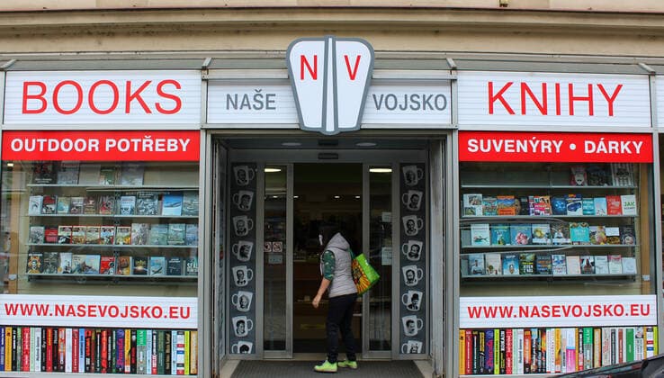The chairman of the Holocaust Victims Fund, Michal Klima, has filed a criminal complaint against the publication of a calendar featuring Nazi leaders by the Nase vojsko publishers. The Israeli and German ambassadors to Prague also criticised the calendar. Books in the shop of the Nase vojsko (Our Army) publisher in Prague, Czech Republic, May 26, 2020. (CTKxPhoto MilosxRuml) CTKPhotoF202005270129801
