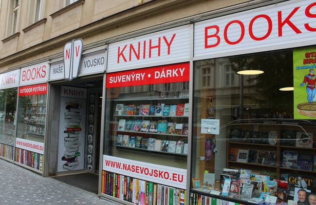 The chairman of the Holocaust Victims Fund, Michal Klima, has filed a criminal complaint against the publication of a calendar featuring Nazi leaders by the Nase vojsko publishers. The Israeli and German ambassadors to Prague also criticised the calendar. Books in the shop of the Nase vojsko (Our Army) publisher in Prague, Czech Republic, May 26, 2020. (CTKxPhoto MilosxRuml) CTKPhotoF202005270130201