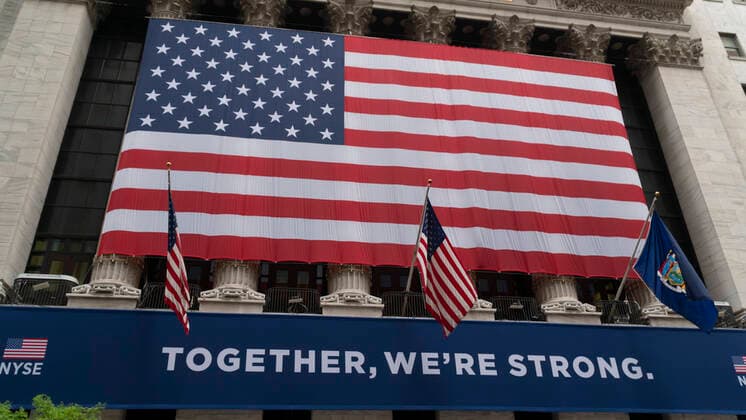 May 26, 2020, New York, New York, USA: Together weÃ¢â‚¬â ¢re strong. After being closed since March 23, trading on the floor partially resumed Tuesday. It definitely took a little while to adjust to it, said a trader who has been working remotely. This week he will return to Wall Street with a few other traders. New rules limit how many traders can be in the building. And nobody is supposed to use public transit to get there. Medics will take temperatures at the entrances. Traders will wear masks, and physical distance will be enforced to prevent CORONA VIRUS COVID-19. Stocks are expected to rally again on optimism about the economy, and Dow futures rose 300 points. New York USA - ZUMAm57_ 20200526_zaf_m57_025 Copyright: xJohnxMarshallxMantelx
