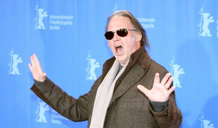 8 Berlinale CSNY Neil Young, Photocall by DEJA VU, 58 Berlin International Film Festival, at Berlin Grand Hyatt Hotel, Press Conference, Photocall, PK, Film Festival, Film, Cinema, Portrait, Portrait, Music, Singer, singer, Berlin Germany, Germany Copyright: xBRIGANI-ART Bartillax 00149938_00149938