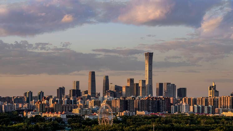 BEIJING, CHINA - MAY 27: A general view of the skyline of the central business district at sunset on May 27, 2020 in Beijing, China.  Copyright: xVCGx CFP111285860506