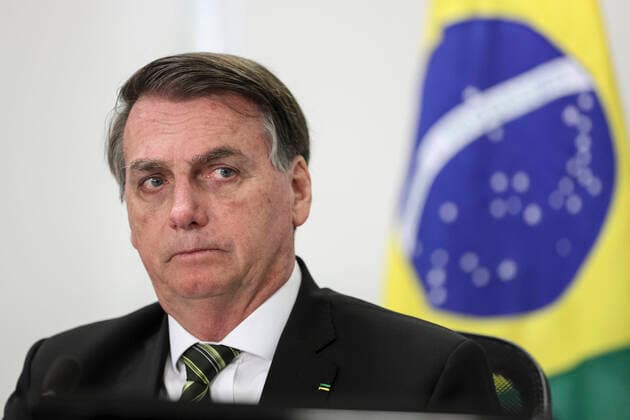Brazilian President Bolsonaro May 7, 2020, Brasilia, DF, Brazil Brazilian President Jair Bolsonaro during a video conference inauguration ceremony for Ministers LuoÂs Roberto Barroso and Luiz Edson Expert for the Superior Electoral Court at Planalto presidential palace May 25, 2020 in Brasilia, Brazil Credit Image Marcos Correa President Braz Poolfoto ZUMAPRESS.com ,EDITORIAL USE ONLY
