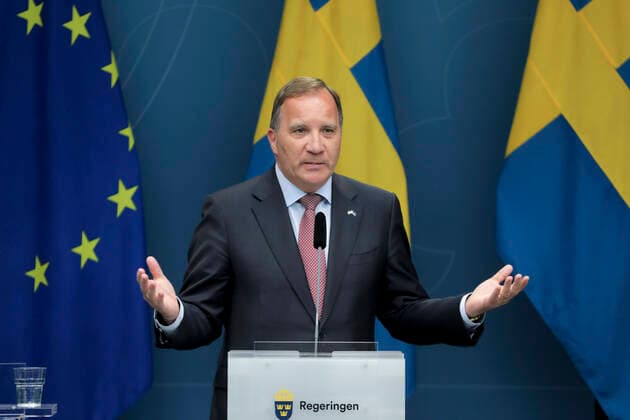 Prime Minister Stefan Löfven informs during a press conference in Stockholm, June 04, 2020, that Sweden will lift its coronavirus restrictions on domestic travel on June 13th, allowing people without symptoms to travel within the country Stockholm Sweden x1037x,  Copyright: xSörenxAndersson TTx SWEDEN LIFTS TRAVEL RESTRICTIONS