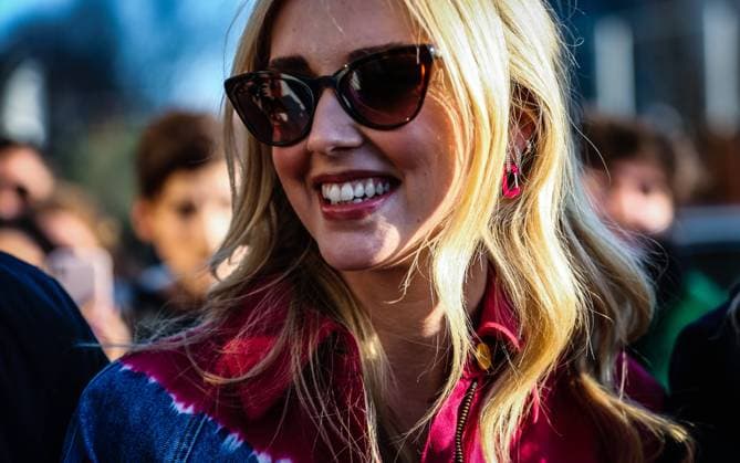 Italy: On the street of Milan MILAN, Italy- February 19 2020: Chiara Ferragni on the street during the Milan Fashion Week. Milan Italy Italy Copyright: MauroxDelxSignore