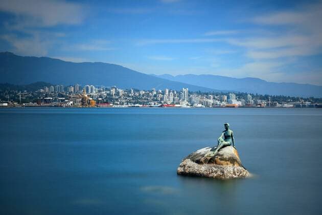 Waterfront long exposure Women bc with City British Columbia vancouver Modern Lady  268125015789011089