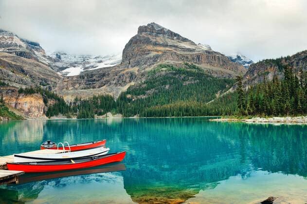 Alberta Forest boat German wooden boat Landscape with Democric mountain Outdoors Park  268125024387203179