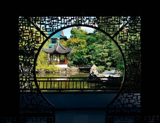 china Asia chinatown A treasure tower B.C. with City Modern architecture Park  268125050148749377