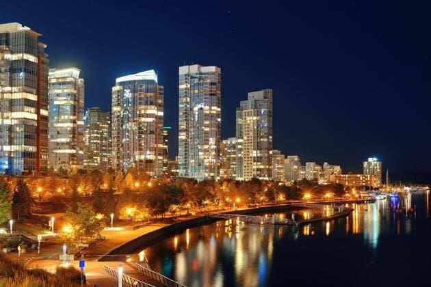 City modern Coastal Metropolitan Vancouver with with with Night with  268125050150322320