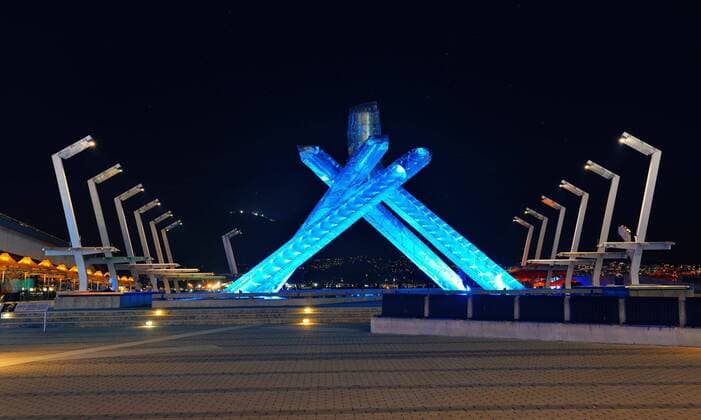 modern with British Columbia Night jack poole plaza B.C. Torch Tuchong Vancouver Olympiad  268125050150322419