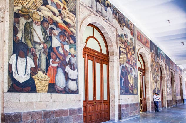 IMAGO Creative: Dichotomien, Kontraste in Architektur The Market by Diego Rivera, at SEP (Secretaria de Educacion Publica),Secretariat of Public Education, Mexico City, Mexico Mexico City mexico federal district Mexico Copyright: xLucasxVallecillosx-xVWPicsx LVM-Mx.Df.3414