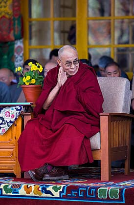 His holiness the Dalai Lama, in Namgyal Monastery,in Tsuglagkhang complex. McLeod Ganj, Dharamsala, Himachal Pradesh state, India, Asia Dharamsala McLeod Ganj Himachal Pradesh India Copyright: xLucasxVallecillosx xVWPicsx LVMIn.Dh.9405