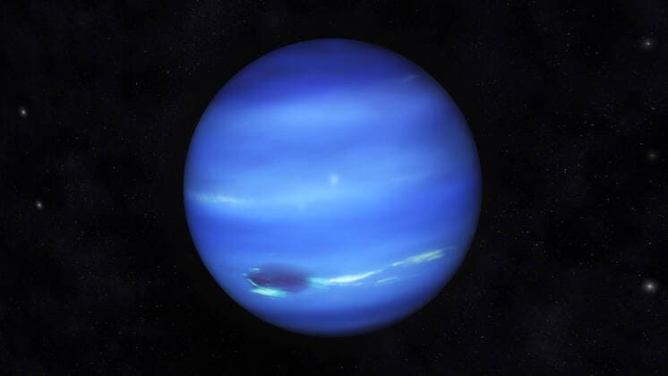IMAGO Creative: Planeten im Sonnensystem Neptun - Symbolbilder Digital Illustration of Planet Neptune *** Digital Illustration of Planet Neptune 1044005358