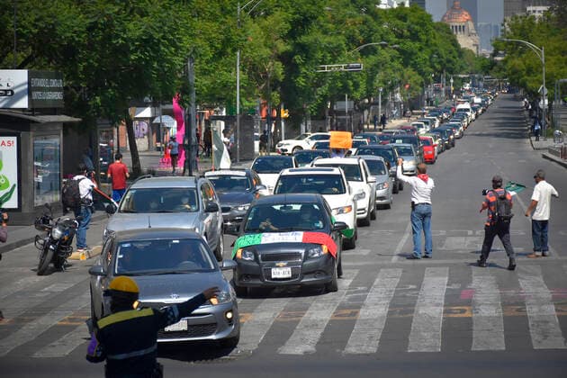 June 14, 2020, Mexico City, Mexico City, Mexico: The protest took part in more than 100 cities in the country demanding his resignation. Mexico City Mexico - ZUMAg245 20200614_zaf_g245_003 Copyright: xGuillermoxGutierrezx