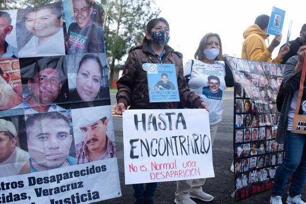 June 15, 2020, Xalapa, Veracruz, Mo xico: During the visit of President Andres Manuel Lopez Obrador to the city of Xalapa, relatives of disappeared people held a demonstration to ask for their support and to fulfill the campaign promises. Xalapa MÃ xico - ZUMAqp1_ 20200615_zip_qp1_006 Copyright: xHectorxAdolfoxQuintanarxPerezx