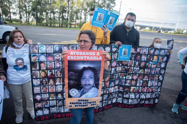 June 15, 2020, Xalapa, Veracruz, Mo xico: During the visit of President Andres Manuel Lopez Obrador to the city of Xalapa, relatives of disappeared people held a demonstration to ask for their support and to fulfill the campaign promises. Xalapa MÃ xico - ZUMAqp1_ 20200615_zip_qp1_008 Copyright: xHectorxAdolfoxQuintanarxPerezx