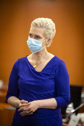 State Premier Manuela Schwesig during the Chancellors meeting with the heads of state governments at the Federal Chancellery 17 06 2020 Berlin Germany Copyright: xThomasxKoehler photothek.dex