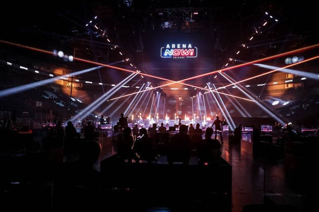ARNEA NOW concept presentation 18 06 2020 Journalists sitting in the audience boxes while the ARENA NOW concept is presented Presentation of the ARNEA NOW concept 18 06 2020 Cologne LanxessArena NRW Germany Copyright: xBEAUTIFULxSPORTS Wunderlx
