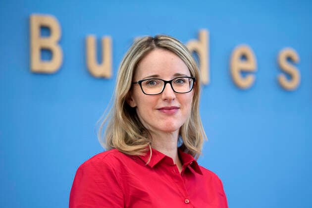 Prof Alena Buyx, German Ethics Council DEU, Germany, Germany, Berlin, 16 06 2020 Prof Alena Buyx, Chairwoman of the German Ethics Council Ethikrat, during a press call at the house of the federal press conference Federal press conference concerning the responsible tr