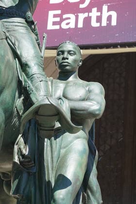 June 22, 2020, New York, New York, USA: NYC Protest, .The statue of President Teddy Roosevelt at the entrance to the American Museum of Natural History will be removed amid widespread protests over racial inequality,.Central Park West, NYC.June 22, 2020. New York USA - ZUMAms4_ 20200622_zaf_ms4_007 Copyright: xSoniaxMoskowitzxGordonx