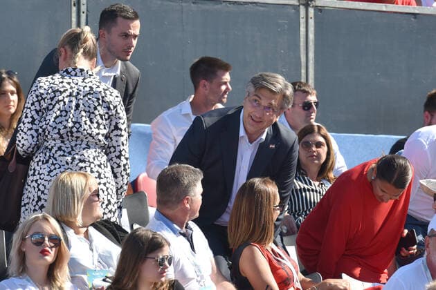 Croatian PM refuses to self-isolate after encounter with Djokovic 20.06.2020., Zadar, Croatia - Croatian prime minister Andrej Plenkovic visited tennis tournament Adria tour and watched tennis match Novak Djokovic vs Pedja Krstin. DinoxStanin PIXSELL