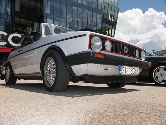 International oldtimer Cabio show A vintage car is seen at a First International oldtimer Cabio show in Sarajevo, Bosnia and Herzegovina, on June 27, 2020. AleksandarxKnezevic HaloPix PIXS