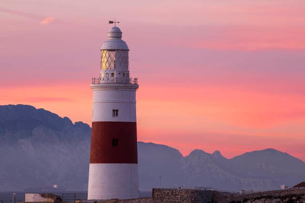 Europa Point Lighthouse, Gibraltar, Mediterranean, Europe Copyright: JanexSweeney 1104-1472