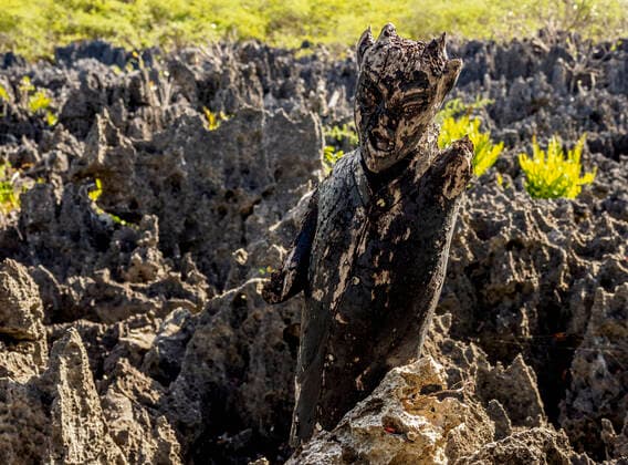 Devil Figure in Hell, West Bay, Grand Cayman, Cayman Islands, Caribbean, Central America Copyright: KarolxKozlowski 1245-1941