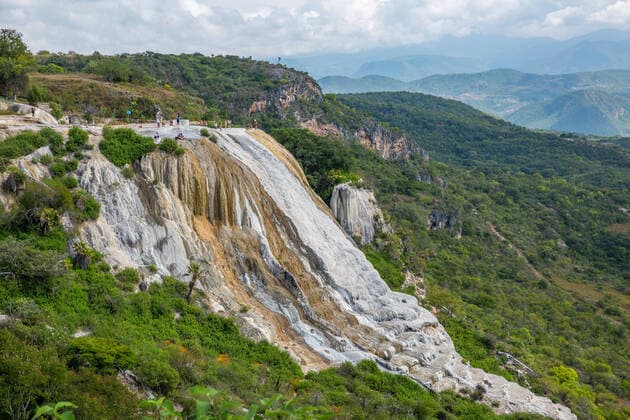 Hierve el Agua petrified waterfall in Oaxaca, Mexico, North America Copyright: LevonxRivers 1323-10