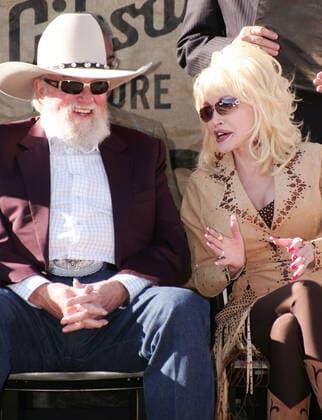 06 July 2020 - Country music and southern rock legend Charlie Daniels has passed away after suffering a stroke. The Grand Ole Opry member and Country Music Hall of Famer was 83. File Photo: November 8, 2009 - Nashville, TN - Charlie Daniels and Dolly Parton. Music City Walk of Fame inductions held at Hall of Fame Park in downtown Nashville. Nashville USA - ZUMAa123 20091108_zaa_a123_001 Copyright: xEddiexMalonex