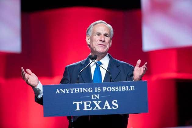 June 14, 2018, San Antonio, Texas, USA: Texas Governor GREG ABBOTT speaks to delegates on the second day of the Republican Party of Texas Convention in San Antonio on June 15, 2018. The City of Houston cancelled the 2020 Convention of 15,000 delegates due to the Coronavirus pandemic. San Antonio USA - ZUMAd150 20180614_znp_d150_003 Copyright: xBobxDaemmrichx
