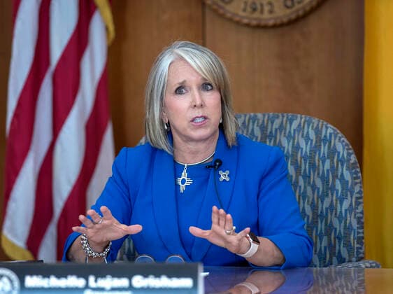 July 9, 2020, USA: Governor Michelle Lujan Grisham announces some return to closures during her weekly update on the COVID-19 outbreak in New Mexico and the state effort to control it. The news conference is being held at the Roundhouse in Santa Fe, Thursday July 9, 2020. USA - ZUMAab1_ 20200709_zaf_ab1_011 Copyright: xEddiexMoorex