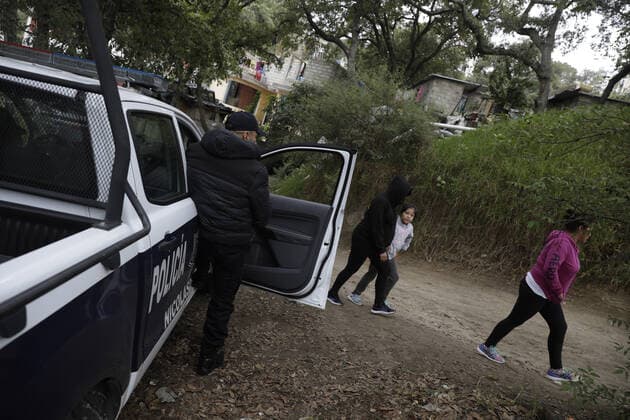 A police patrol vehicle at a guarded section of the house where there was a multi-femicide. The bodies of 4 girls and one woman lifeless with gun shot wounds were found in the El Gavillero neighbourhood in northeast of Mexico City on July 8th, 2020 in Nicolas Romero, Mexico Where: Nicolas Romero, Mexico When: 09 Jul 2020 Credit: Eyepix Cover Images **EDITORIAL USE ONLY** Copyright: xMarianaxBaex 40706322 EDITORIAL USE ONLY. NOT FOR USE BY NEWSPAPERS BASED IN THE UK.