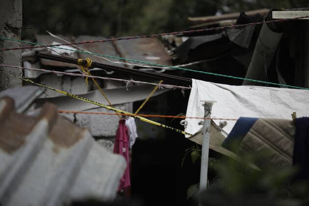 A general view of the house where there was a multi-femicide. The bodies of 4 girls and one woman lifeless with gun shot wounds were found in the El Gavillero neighbourhood in northeast of Mexico City on July 8th, 2020 in Nicolas Romero, Mexico Where: Nicolas Romero, Mexico When: 09 Jul 2020 Credit: Eyepix Cover Images **EDITORIAL USE ONLY** Copyright: xMarianaxBaex 40706325 EDITORIAL USE ONLY. NOT FOR USE BY NEWSPAPERS BASED IN THE UK.