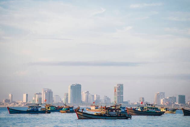 Fishing vessels anchored at the bay of Da Nang Da Nang, Da Nang, Vietnam CR_THHE200703A-442590-01