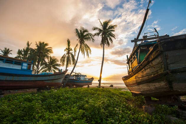 docked fishing vessels on the beach in Da Nang Da Nang, Da Nang, Vietnam CR_THHE200703A-442592-01