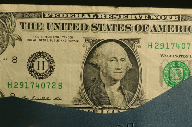 Copenhagen,Denmark 11.July.2020 American dollar bil or uSA dollar bill in Kastrup danish capital. (Photo..Francis Joseph Dean DeanPictures)