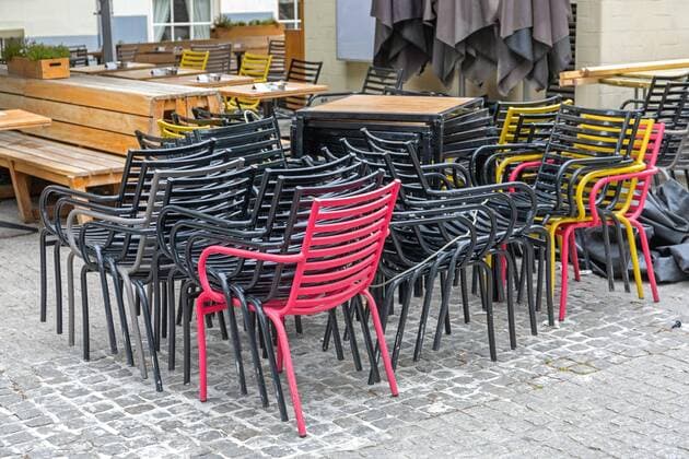  Stacked Metal Chairs Copyright: xBaloncicix Panthermedia28293612