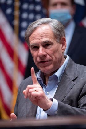 July 16, 2020, Austin, Texas, USA: An unmasked Texas Governor GREG ABBOTT answers press questions as he appears with U.S. Agriculture Secretary Sonny Perdue at the Texas Capitol. Perdue signed an agreement offering Texas continued federal support for southern range and timberlands. Austin USA - ZUMAd150 20200716_znp_d150_014 Copyright: xBobxDaemmrichx