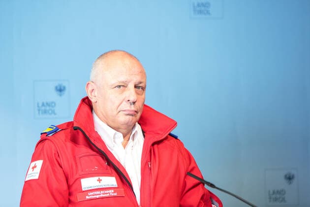 20200720 Re-allocation of the public rescue service in Tyrol INNSBRUCK, AUSTRIA JULY 20 Managing Director of the Red Cross Tyrol Gemeinnützige Rettungsdienst GmbH Wilfried Unterlechner at the re-allocation of the public rescue service in Tyrol at the Innsbruck provincial house on July 20, 2020 in Innsbruck, Austria Innsbruck provincial house Innsbruck Tyrol Austria
