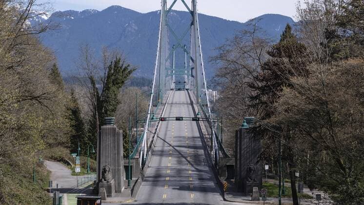 Vacant sunny bridge, Vancouver, British Columbia, Canada  Copyright: BrianxCaissie fStopImages1925004